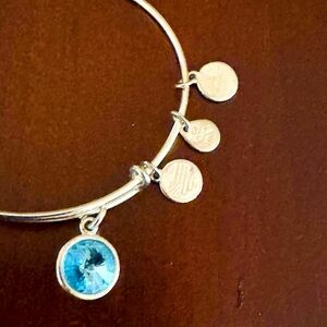 Alex and Ani March Birthstone Charm Bracelet
